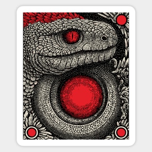 Ouroboros Snake Alchemy Tarot Card | Esoteric Gnostic Symbol Sticker